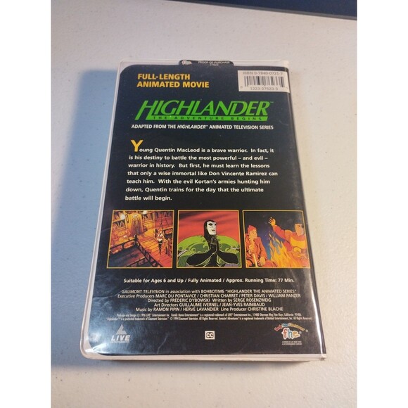 Highlander: The Animated Series - "The Adventure Begins" (VHS) - Picture 3 of 8